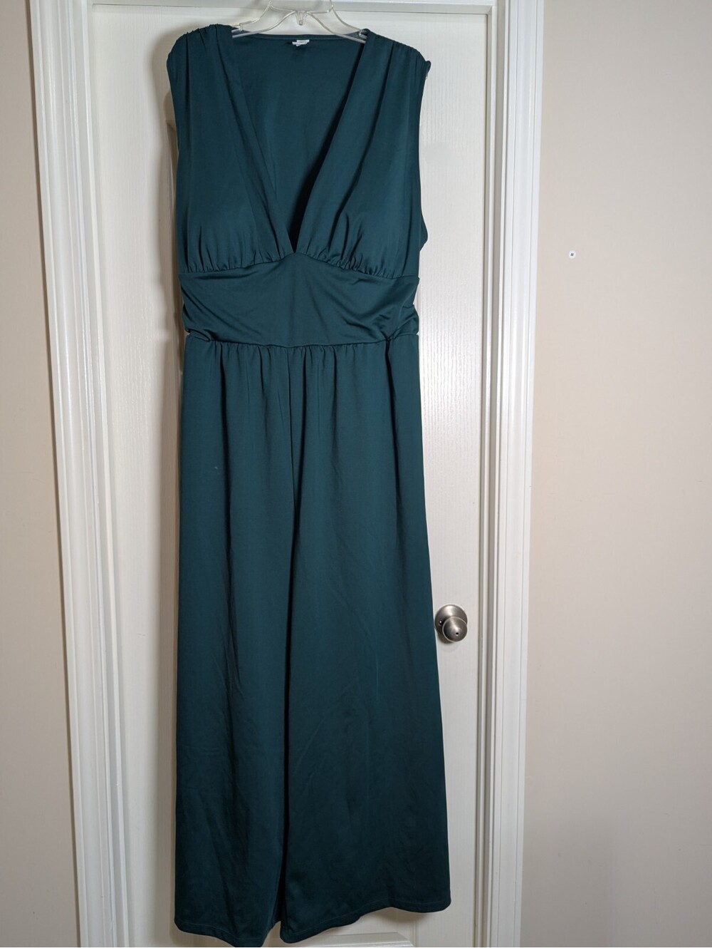 HALARA Teal Green Palazzo Wide Leg Jumpsuit XL Petite